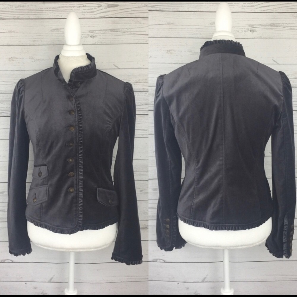 Chelsea & Theodore Velvet Victorian Jacket, Size 8